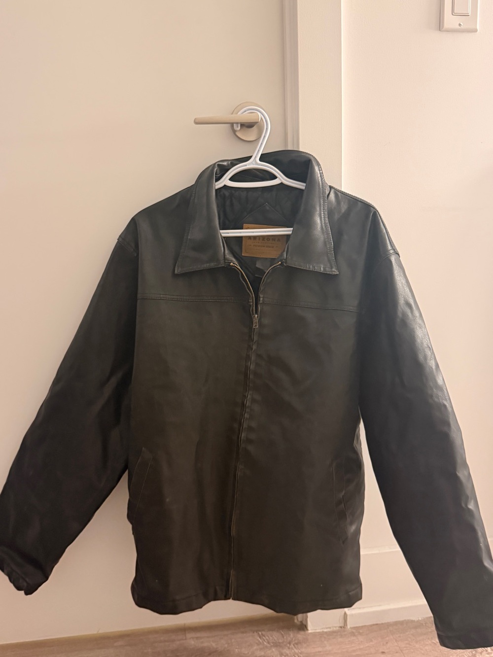 Wilsons Leather Men's Black Leather Bomber Jacket